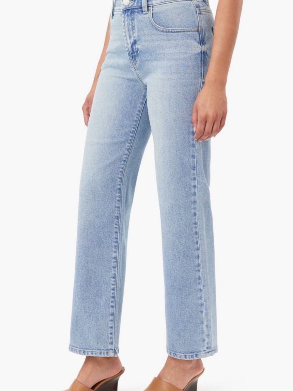 Curve Appeal Light Blue High-Rise Straight Jeans